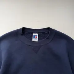 90s USA製【美品】 Russell Sweat ネイビー ラッセル 無地