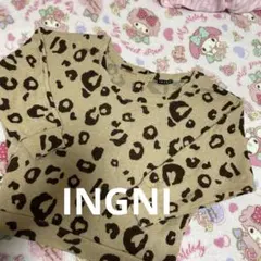 イング　レオパード　ニット　カーディガン　ヒョウ柄