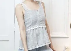 Darich ツイードジップトップス