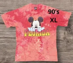 ★90’s Disney ビンテージ ミッキーマウス タイダイTシャツ/XL