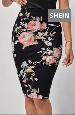 SHEIN 花柄ペンシルタイトスカートのサムネイル
