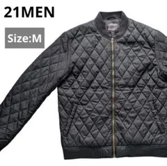 値下げ！21MEN（フォーエバー21）ダイヤモンドキルトジャケット ブラック M