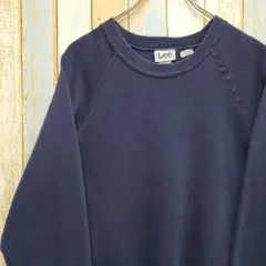HA404☆リー☆スウェットトレーナー☆無地☆ノームコア☆90s☆ネイビー☆XL