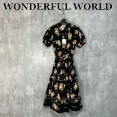 デットストック WONDERFUL WORLD フラワーブーケ ワンピースのサムネイル