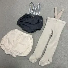 サスペンダー付きブルマ　タイツ　3点セット　子供服　古着　送料無料　匿名配送