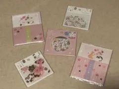 和紙 はんなり シール＆まめふみ箋♡猫ちゃん セット！ねこ フレーク ステッカー