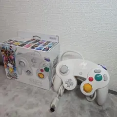 【動作確認済み】ゲームキューブコントローラー　GC　ホワイト　箱付き　スマブラ