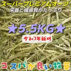 ◆新刈 オーツヘイ5.5kg ◼︎スーパープレミアム ペットフード 牧草 おやつのサムネイル