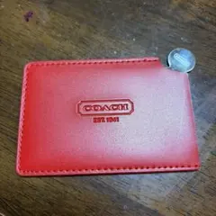 ま*ゃ様 COACH ミラー(手鏡)赤色ケース付きノベルティ品