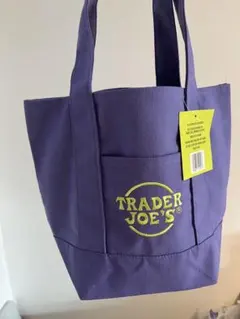 TRADER JOE'S キャンバストートバッグ パープル
