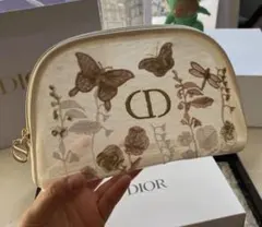 DIOR 蝶々刺繍 メッシュポーチ ノベルティのサムネイル