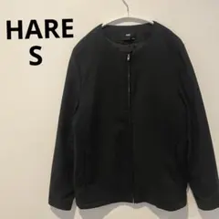 最終値下げHARE ノーカラージャケット 黒　サイズS