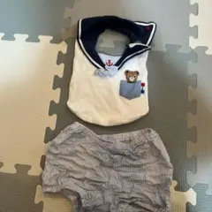 mikiHOUSE セーラー襟 スタイ&ズボン→ハンカチ/帽子など一緒に可能です