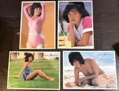 明星　柏原芳恵　ピンアップポスター4枚　80年代