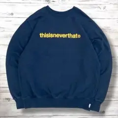 thisisneverthat スウェット 刺繍ロゴ 紺 S 1114