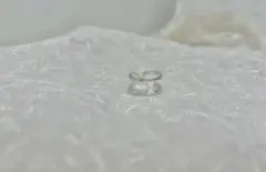 ユニセックス　リングクロスライン × ウェーブデザイン