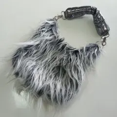 musubore crane fur bag シルバー