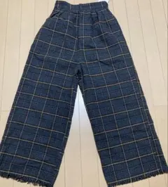 ビームスハート　チェック柄ワイドパンツ　新品未使用　値下げ！