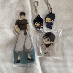 呪術廻戦 伏黒甚爾 夏油傑 アクリルブロック ラバーマスコット