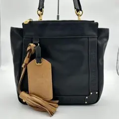 Chloé クロエ レザー トートショルダー2way タッセル 黒 ゴールド金具のサムネイル