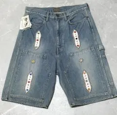 【KAPITAL】STUDS REMAKE DENIM SHORTS 34のサムネイル
