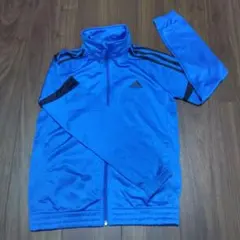 300円オークション‼️adidas ジップアップジャケット ジャージ 青