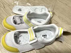 値下げ❣️★新品未使用★IFME 上履き 18.0 ホワイト/イエロー