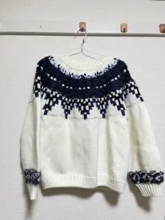 niko and ... ノルディック柄長袖ニット