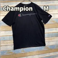 チャンピオン センターロゴ Tシャツ ブラック M クルーネック【お351】のサムネイル