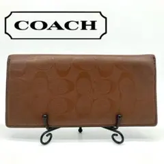 COACH コーチ 長財布 二つ折り ブレスト ポケットウォレット ブラウン