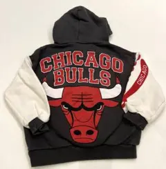 ZARA キッズ パーカー 104cm シミあり シカゴブルズ風 フード