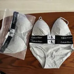 Calvin Klein レディース ブラショーツセット グレーSのサムネイル