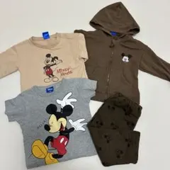 ディズニー　ミッキー　子供服 まとめ売り Disney 90 100㎝ 4着