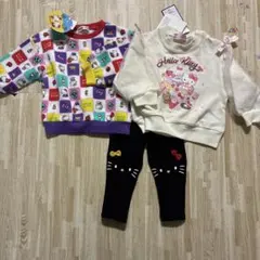 未使用　ハローキティ トレーナー＆レギンスセット 90 キティちゃん