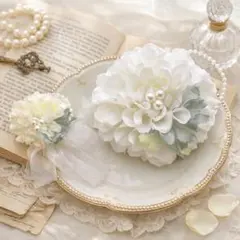 【廃盤素材・数量限定】親子ペア　コサージュ　親子おそろいコサージ　入学　卒園