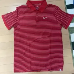 【即日発送】NIKEポロシャツ 赤 ストライプ　ナイキ