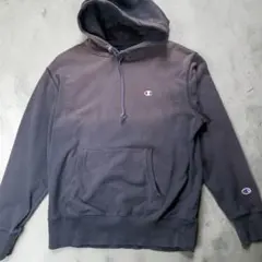 Y2K Sun Faded Champion Hoodie Navy Lのサムネイル