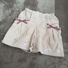 メゾピアノ　コーデュロイ　キュロット　ショートパンツ　140cm