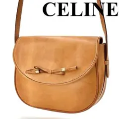 CELINE セリーヌ ショルダーバッグ オールレザー キャメル トリンオフ