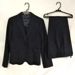 LES MUES Famme レディーススーツ ネイビー プレミアムウォッシュ