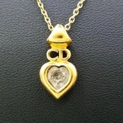 美品✨DIORディオールゴールドハートネックレス、ストーン、ヴィンテージ_122