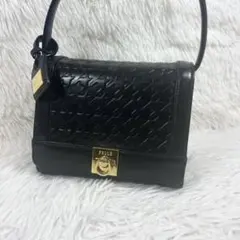 良品】PELLE BORSA ペレボルサ バニティバッグ 黒千鳥格子 - メルカリ
