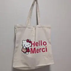 sale!【新品未使用】ハローキティ×Merci トートバッグ サンリオ　生成りのサムネイル