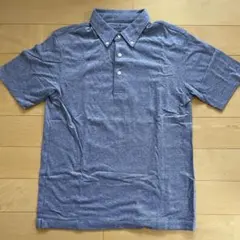 無印良品 ポロシャツ 半袖　ボタンダウン ブルー系 メンズ　Mのサムネイル