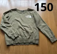 美品　ノースフェイス　スウェット　150 カーキ