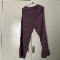 GU コーデュロイ ワイドパンツ パープル L