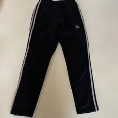 adidas 黒 ジャージパンツ サイドストライプ