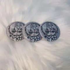 カラフルピーチヒロ刺繍缶バッジ3個セット