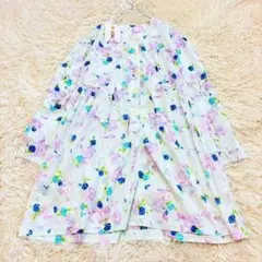 2494 新品未使用✨tunic 鴨居洋子 ルームウェア 花柄 コットン100%のサムネイル
