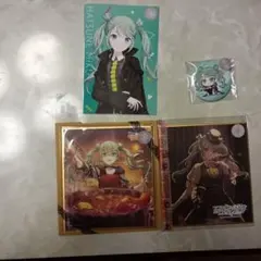 ストリートのセカイ　初音ミク　ミニ色紙　プロフィールカード　缶バッジ